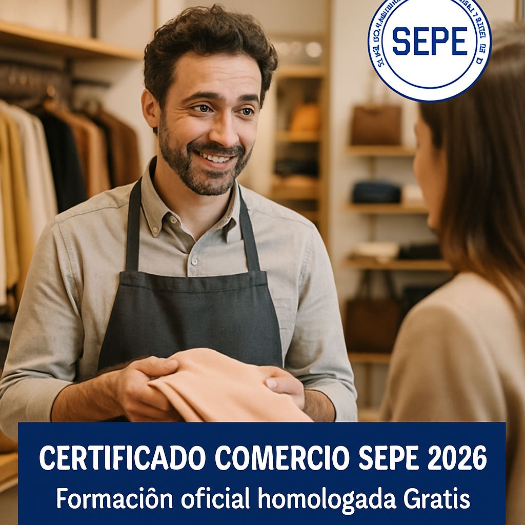 Certificado oficial de Comercio del SEPE: reconocimiento nacional y europeo 2026