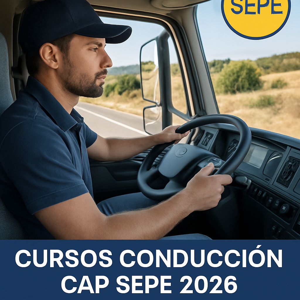 Cursos SEPE de Conducción y CAP 2026: Carnet de Camión, Autobús y Transporte Profesional Gratis