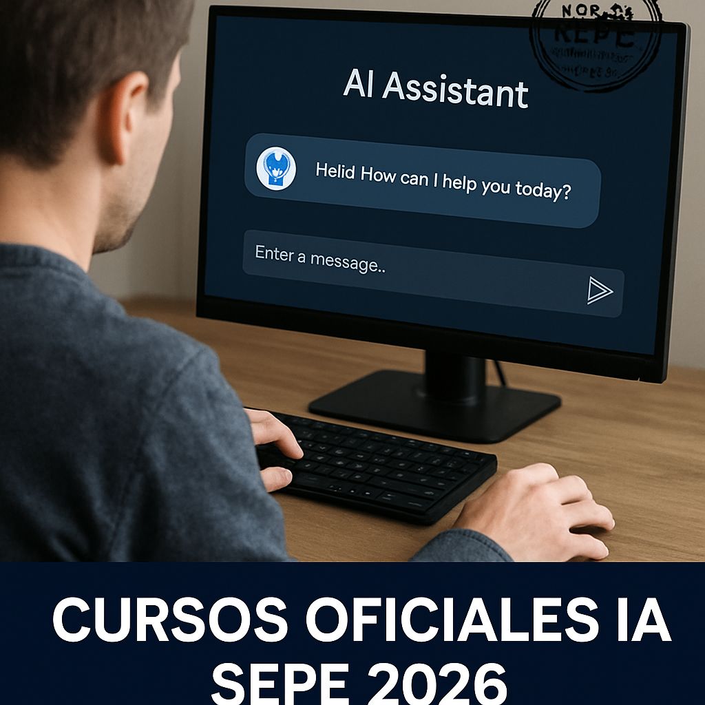 Cursos IA Oficiales SEPE 2026: Certificado + 94% Inserción Laboral