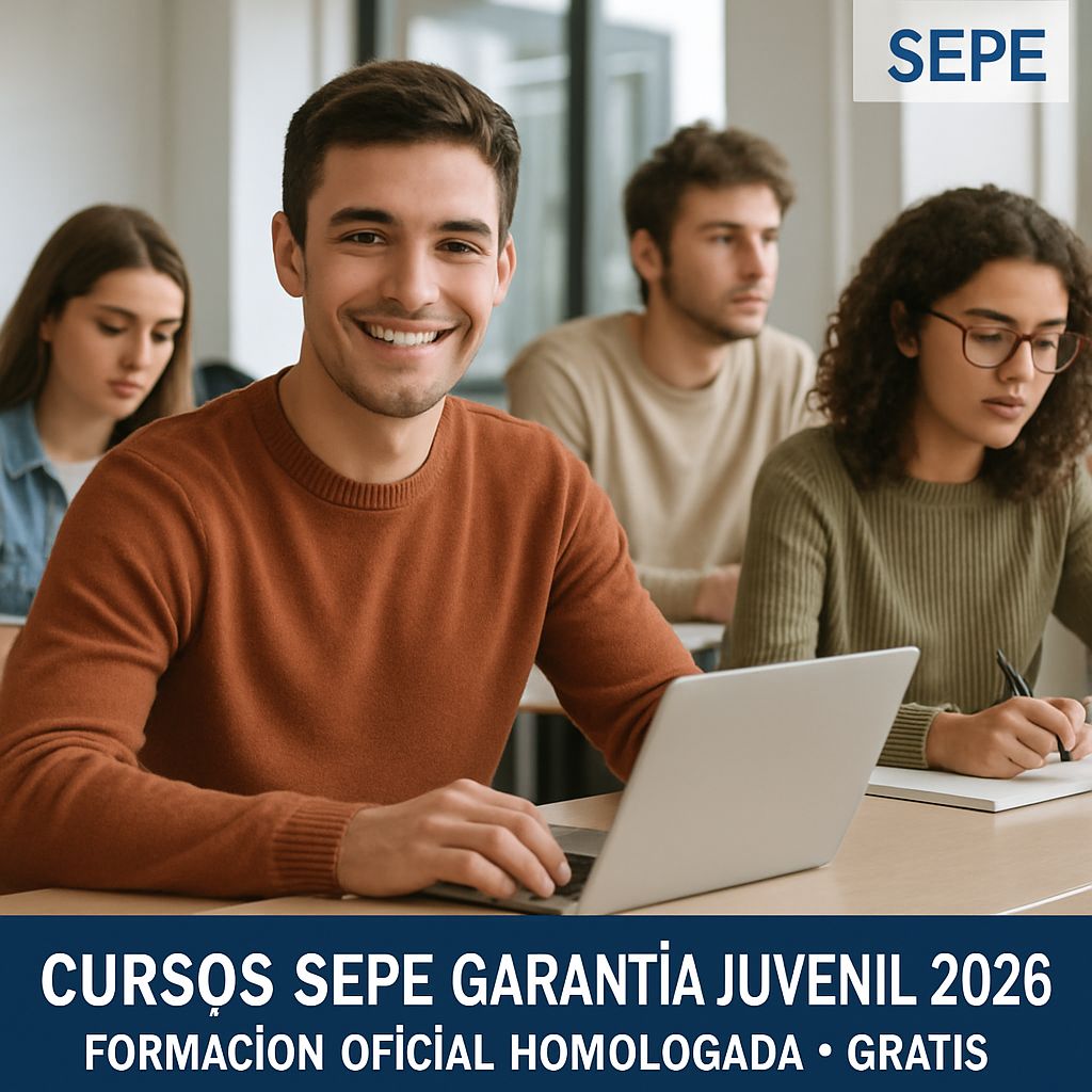 Cursos SEPE de Garantía Juvenil 2026: Formación Gratuita para Jóvenes Menores de 30