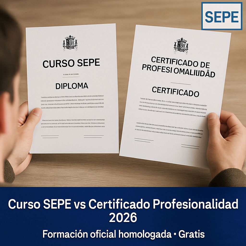 sepe-vs-certificado - Cursos SEPE 2026