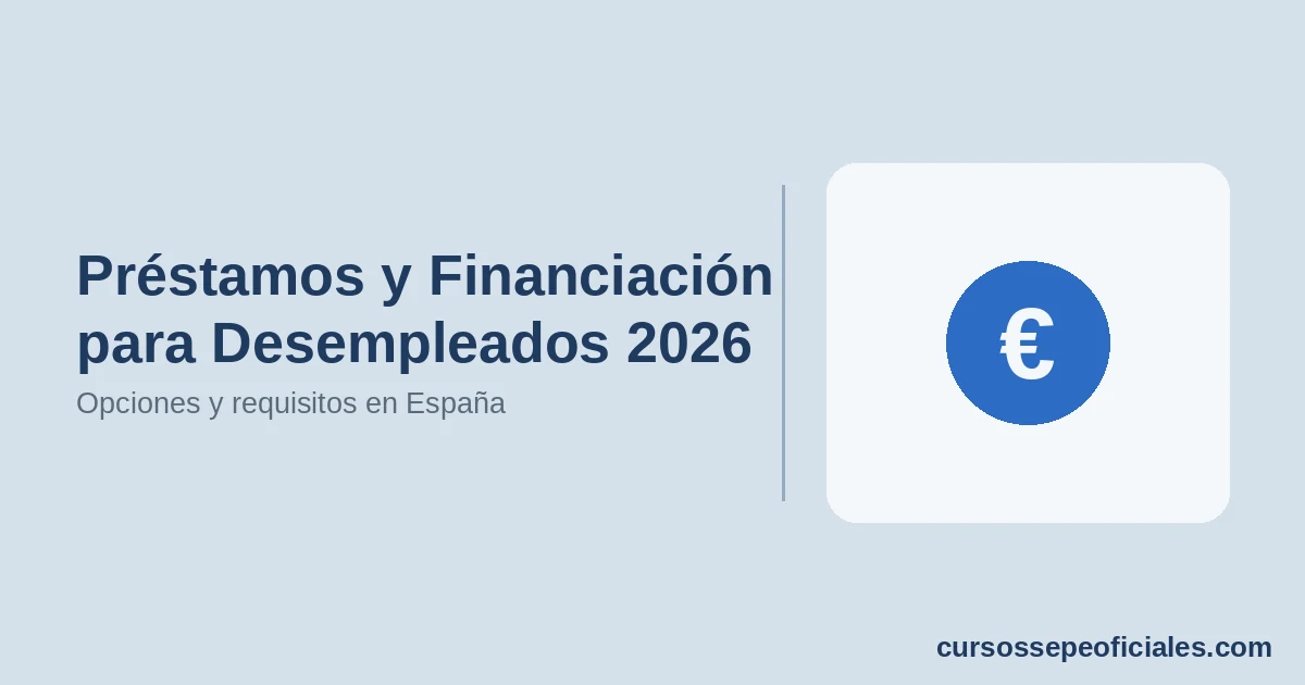 Prestamos y financiacion para desempleados en Espana 2026