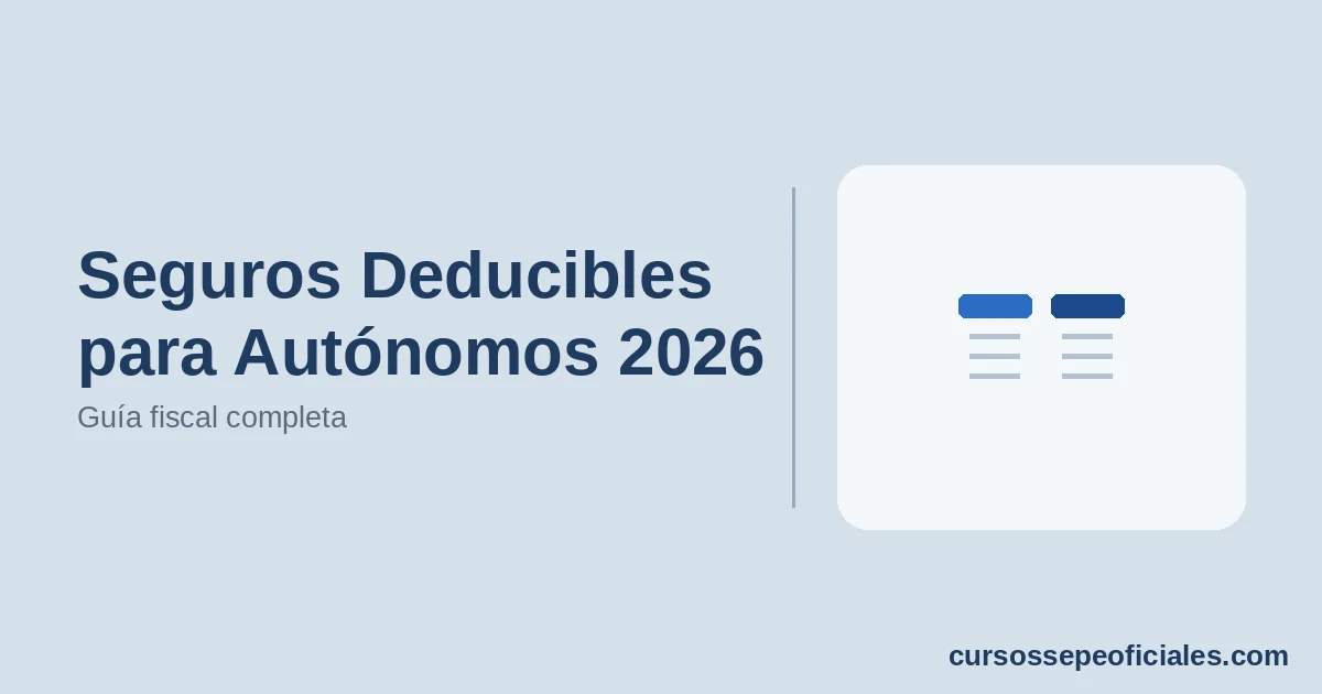 Seguros deducibles para autónomos en España 2026: guía fiscal completa