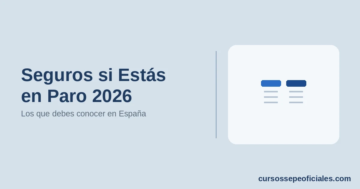 Seguros que debes conocer si estás en paro en España 2026